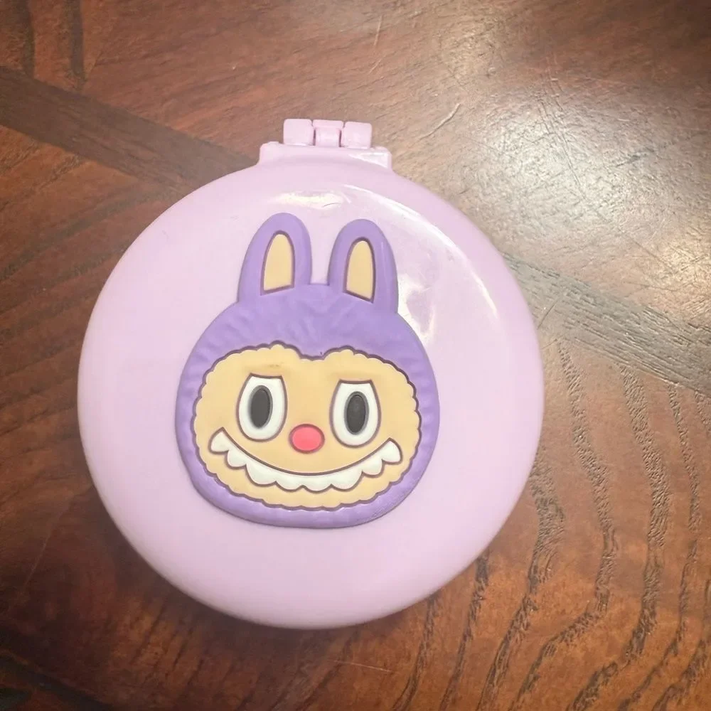 New labubu Cute Purple Compact mirror hair brush